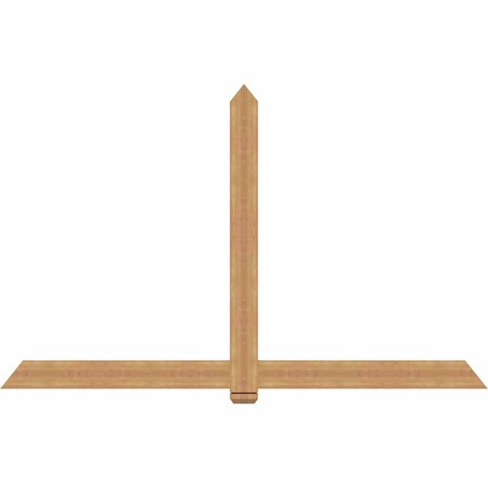 Ekena Millwork Eugene Smooth Timber Gable Bracket, Western Red Cedar, 96"W x 60"H x 1 1/2"D x 5 1/2"F, 15/12 Pitch GBW096X60X0206EUG00SWR